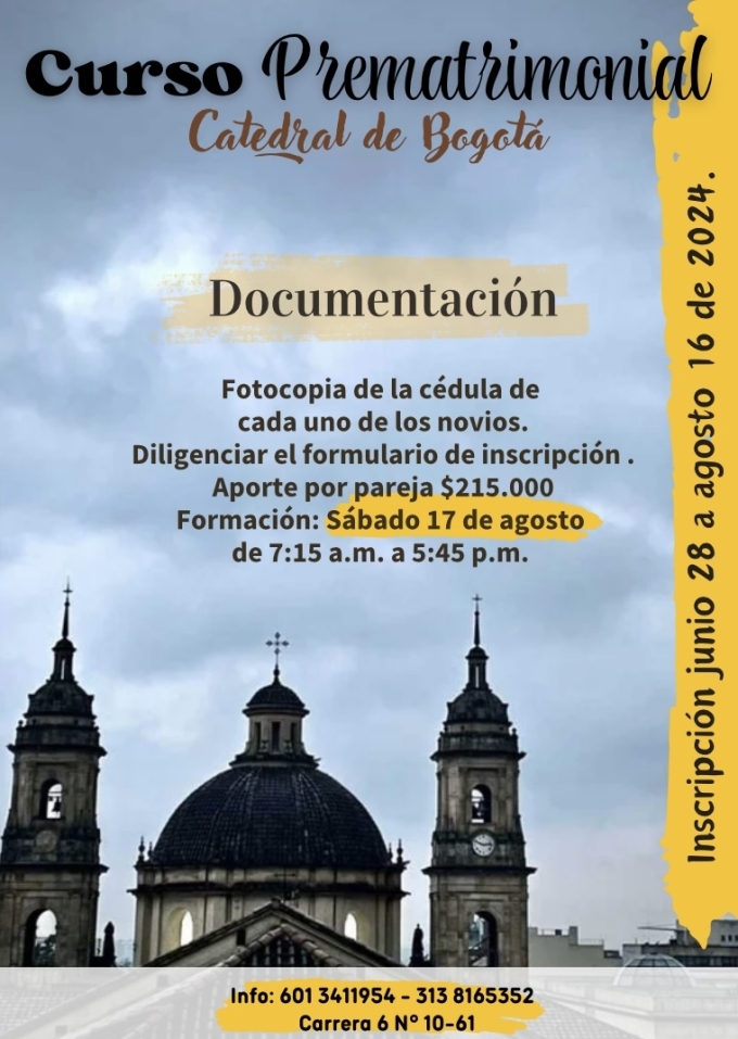 Documentación Curso Prematrimonial | Catedral Primada De Colombia